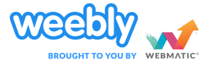 Weebly logo and Webmatic logo Drag and Drop Website Builder